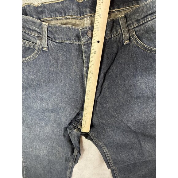 Magellan Jeans Mens 40x30 Blue Boot Cut Denim Straight Leg Cotton Pants Outdoor - Picture 11 of 14